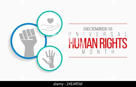 Universal Human Rights month is observed every year in December, Stock Vector