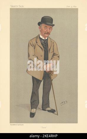 VANITY FAIR SPY CARTOON Thomas Hardy 'Tess'. Literary. Novelist Author 1892 Stock Photo
