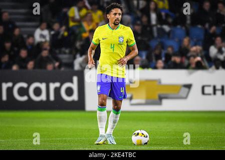 MARQUINHOS of Brazil during the International Friendly football match between Brazil and Ghana on September 23, 2022 at Oceane Stadium in Le Havre, France - Photo Matthieu Mirville / DPPI Stock Photo