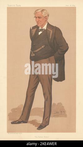 VANITY FAIR SPY CARTOON Thomas Francis Bayard 'The United States' USA 1894 Stock Photo