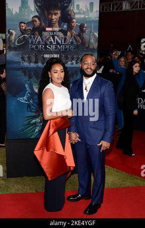 Satelite City, Mexico. 09th Nov, 2022. November 9, 2022, Satelite City, Mexico: Director Ryan Coogler attends red carpet of the Black Panther: Wakanda Forever Fan Event at Plaza Satelite. on November 9, 2022 in Satelite City, Mexico. (Photo by Carlos Tischler/ Eyepix Group) (Photo by Eyepix/Sipa USA) Credit: Sipa USA/Alamy Live News Stock Photo