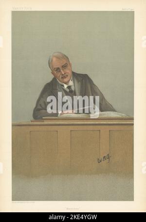 VANITY FAIR SPY CARTOON Alfred Chichele Plowden 'Marylebone'. Police. Law 1901 Stock Photo