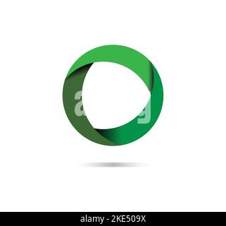 circle shape logo design gradient color  isolated on white, eps vector Stock Vector