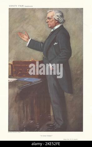 VANITY FAIR SPY CARTOON Herbert Henry Asquith 'A Great Orator' Politics 1910 Stock Photo