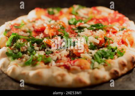 Cook pizza at home Owen. Shallow focus Stock Photo