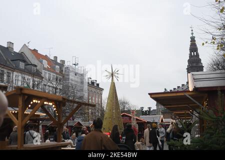 Copenhagen/Denmark/10 November 2022/ christmas market at hojbro plads in danish capital. (Photo. Francis Joseph Dean/Dean Pictures. Stock Photo