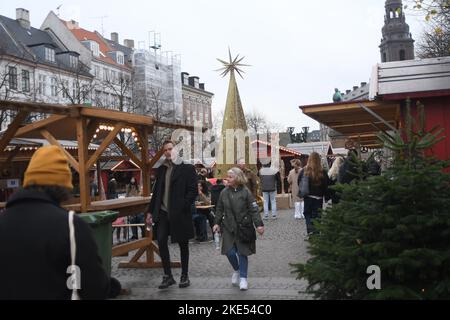 Copenhagen/Denmark/10 November 2022/ christmas market at hojbro plads in danish capital. (Photo. Francis Joseph Dean/Dean Pictures. Stock Photo