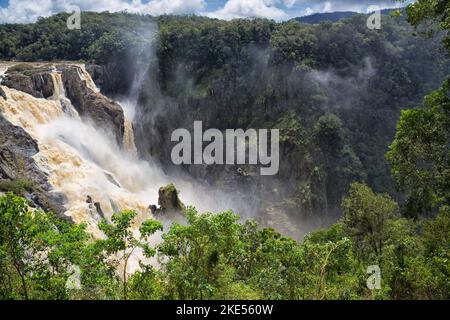 Waterfall View at Barron Falls near Kuranda , Queensland, Australia Stock Photo