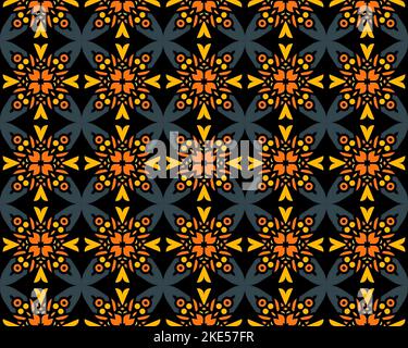 Oriental ethnic seamless repeatable pattern traditional geometric lines stripes background Design with various ornamental elements Multicolor tile art Stock Photo
