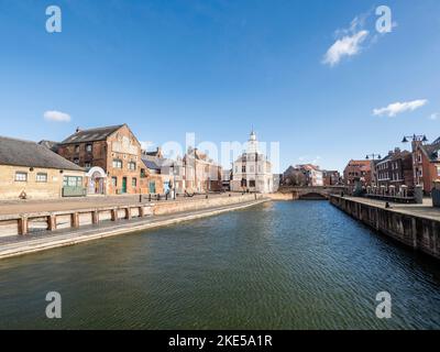 The Custom House, Purfleet Quay, King's Lynn, Norfolk, England Stock Photo