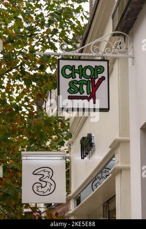A view of Chop Stix Noodle bar on The Walk in Norwich city centre Stock Photo Alamy