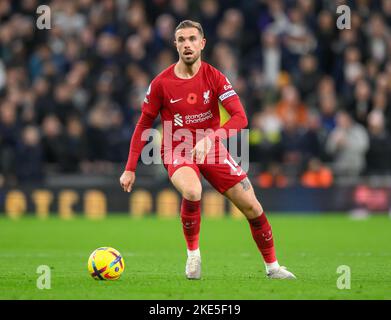 06 Nov 2022 - Tottenham Hotspur v Liverpool - Premier League - Tottenham Hotspur Stadium  Liverpool's Jordan Henderson during the game against Tottenham Hotspur Picture : Mark Pain / Alamy Stock Photo