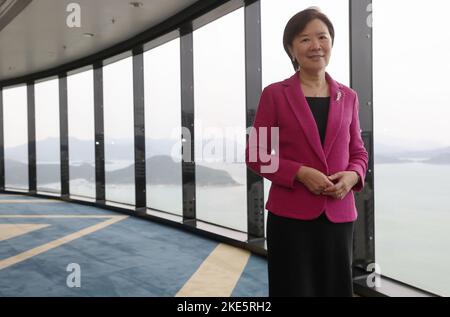 Nancy Ip Yuk-yu, President of the Hong Kong University of Science and Technology (HKUST), poses for a picture at HKUST. 01NOV22 SCMP/ Edmond So Stock Photo