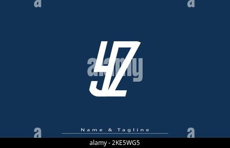 Alphabet letters Initials Monogram logo YZ , ZY Stock Vector