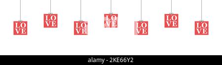 Happy Valentines Day. Valentines inspired tags. Design for print cards, banner, poster. Trendy style. Vector illustration Stock Vector