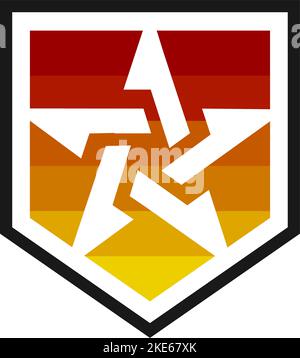abstract star logo from arrows Stock Vector