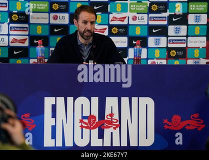 Burton on Trent, England, 10th November 2022. Gareth Southgate manager of England announces his 2022 World Cup squad at the St George's Park training centre, Burton on Trent. Picture credit should read: Simon Bellis/Sportimage Stock Photo