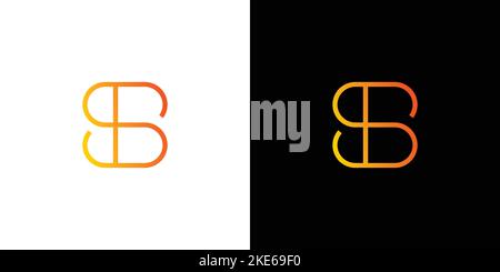Modern and unique letter SP initials logo design Stock Vector