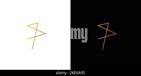 Simple and modern SP initials logo design Stock Vector