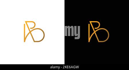Modern and unique letter AB initials logo design Stock Vector