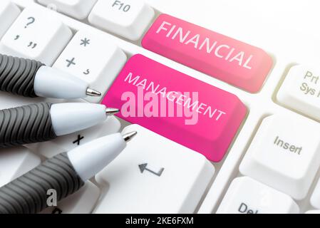 Handwriting text Financial Management. Word Written on organizing and controlling the financial activities Stock Photo