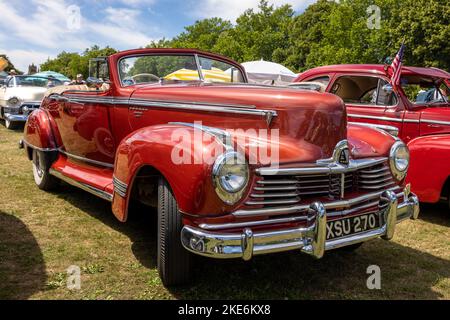 1947 Hudson Commodore ‘XSU 270’ on display at the American Auto Club Rally of the Giants, held at Blenheim Palace on the 10th July 2022 Stock Photo