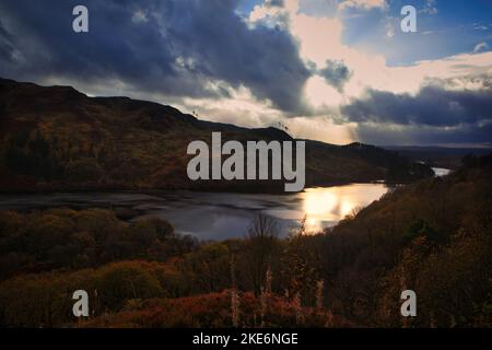 View from Bruces stone in Galloway park on a gloomy day Stock Photo