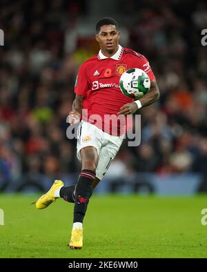 Marcus Rashford #10 of Manchester United during the game