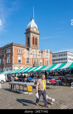 Chesterfield Market, Market Hall New Square, Chesterfield, Derbyshire, England, United Kingdom Stock Photo