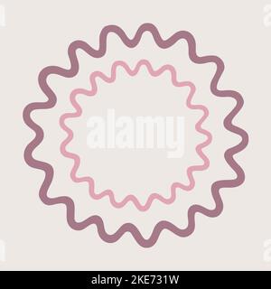 Wavy line circle Stock Vector