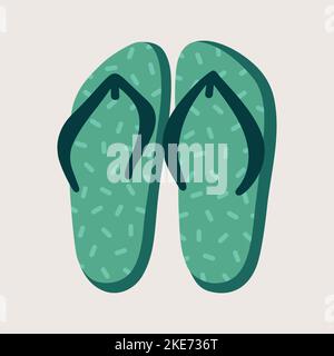 Green vietnamese shoes Stock Vector