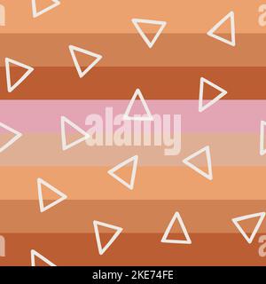 Triangles and stripes pattern Stock Vector