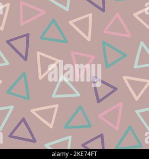 Hand drawn triangles pattern Stock Vector