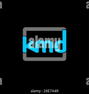 KMD letter logo design for technology company. KMD logo design black ...