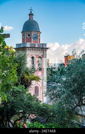 The campanile of the Divo Maritno Church in the old town of
