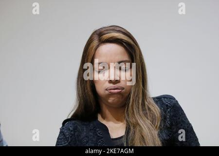 Federal deputy Flordelis dos Santos de Souza portrait. Brazilian christian evangelical pastor politician acused for her husband murder Stock Photo