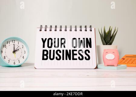 business still life. mind your own business. Stock Photo