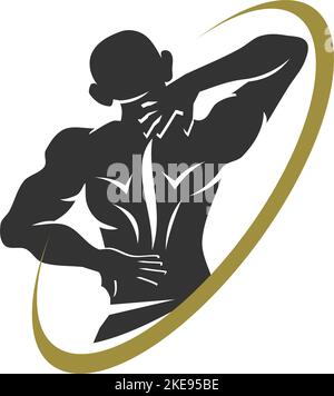 Spine Medical Chiropractic Logo Icon Illustration Brand Identity Stock Vector