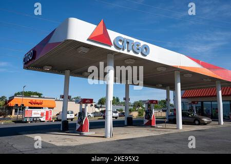 A Citgo gas station in Charlotte, North Carolina, seen on Sunday, June 19, 2022. Stock Photo
