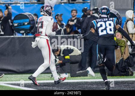 Atlanta Falcons wide receiver KhaDarel Hodge (12) walks off the field after  an NFL football game