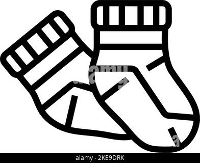Baby Girl Socks Linear Icon. Thin Line Illustration. Contour