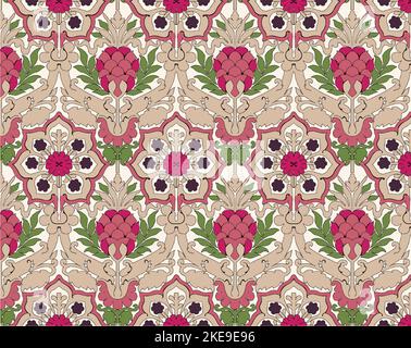 Ethnic Madhubani, kalamkari, chintz, Kani, Abstract, shirting design, Ajrakh Pattern, Ikat, block print, batik print, Background digital textile Stock Vector