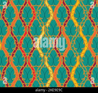 gold frame, gold leaf, and a small tie pattern. seamless colorful geometric pattern. scarf, dress print. Stock Vector