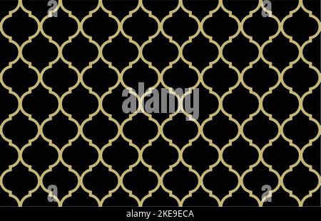 Background with seamless pattern in Islamic style. Islamic pattern. Seamless Arabic geometric pattern, east ornament, ornament, Persian motif. Stock Vector