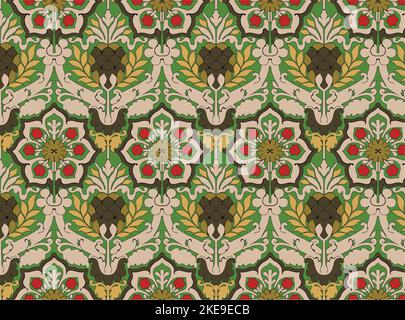 Ethnic Madhubani, kalamkari, chintz, Kani, Abstract, shirting design, Ajrakh Pattern, Ikat, block print, batik print, Background digital textile Stock Vector
