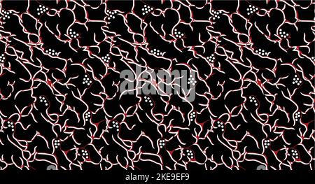Vector turquoise black and golden branches painted texture. Seamless repeat pattern background. Great for wallpaper, cards, fabric, and wrapping paper. Stock Vector