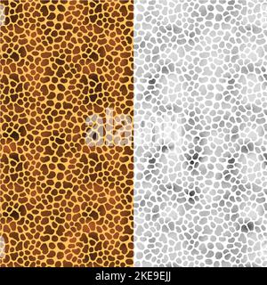 Camouflage seamless pattern background. Seamless leopard, ocelot, or wild cat fur pattern print. Animal skin stylized vector background. Stock Vector