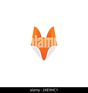 Fox Head Logo Vector Design Stock Vector