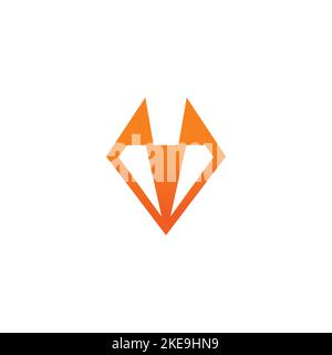 Fox Head Abstract Logo Vector Design Stock Vector