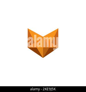 Fox Geometric Logo Design, Fox Abstract Vector Stock Vector